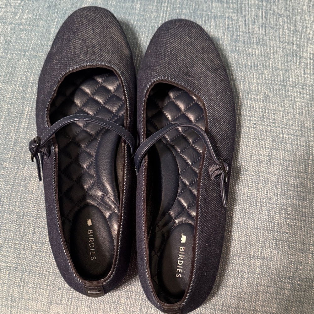Birdies Denim Blue Ballet Flats